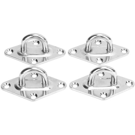 Crochets de plafond en acier en acier inoxydable de 4pcs 8 mm, Horme marine à crochet de base de tampons, crochets de quincaillerie marine pour chaises de hamac, balançoires de (1/5)