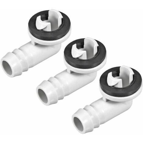Raccord coudé de connecteur de tuyau de vidange pour climatiseur mobile – 15mm – Matériau PP durable – Étanchéité optimale – Lot de 3 pièces (1/5)