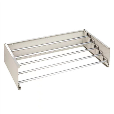 Séchoir mural aluminium pliable 60 x 30 cm – Étendoir à linge pour petits espaces – Fixation murale facile – Léger et durable