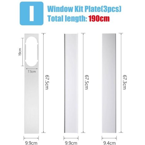 Lot De 2 Déflecteurs De Climatisation Portables Réglables En PVC - Kit Glissière Fenêtre Pour Clim Mobile