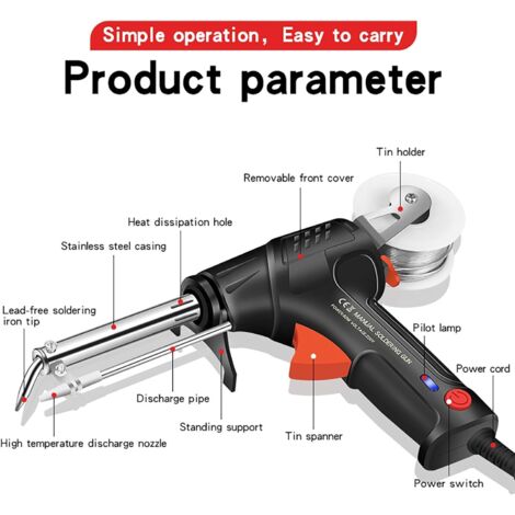 Kit De Soudage Laser 6-en-1 Avec Chauffage Interne - Pistolet à Souder Portable Pour Métal, Électronique Et DIY