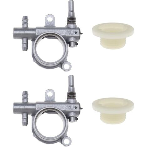 Lot de 2 pompes à huile pour tronçonneuse avec engrenage à vis sans fin compatible avec tronçonneuse 25 CC/38 CC 2500/3800 pièces de rechange pour outils électriques d'extérieur (1/5)