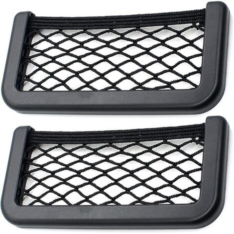 2 Pièces Filet Rangement pour Voiture Organisateurs Rangement Coffr Multifonctionnel Sac Pocket Organizer de Voiture pour Ustensiles Maison Filet élastique 20 8CM