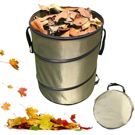 Lot De 3 Sacs Jardinage Déchets Verts 113L Pop-Up – Sacs Feuilles Indéchirables Avec Poignées, Pliables Et Réutilisables