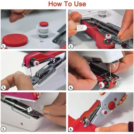 Machine à Coudre Portable Mini - Alimentation Piles Ou Secteur - Idéale Dépannage, Bricolage, Voyages - Kit Complet Inclus