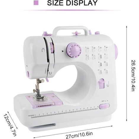 Mini Machine à Coudre Portable Électronique 2024 – Double Vitesse, Pédale Incluse, Double Aiguille, Ultra Compacte