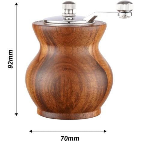 Moulin à Poivre Et Sel De Mer Manuel En Bois Massif Avec