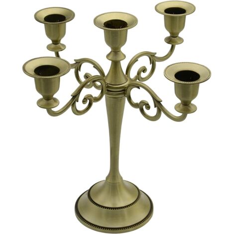 Chandelier / Bougeoir à Main En Métal émaillé Blanc – Occasion
