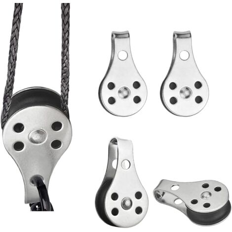 4 Pièces Bloc de Poulie à Goupille Marine, Poulie de Bateau Marine Bloque, Poulie de Levage Acier Inoxydable, Poulie Simple en Acier Inoxydable, pour Les Grands Kayaks, Canoës, Usines, Bâtiments, Etc (1/5)