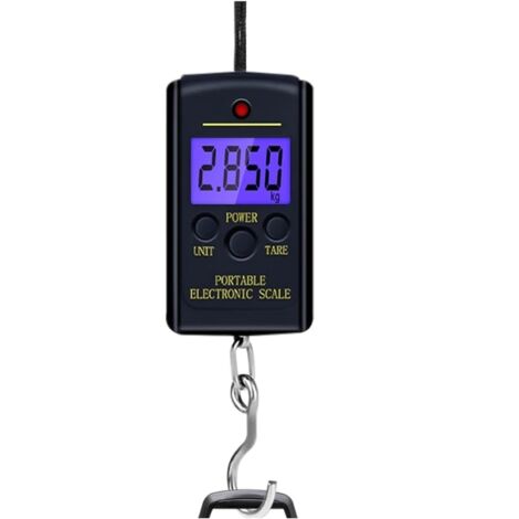 Balance suspendue, Balance numérique, 40 kg x 10 g, mini balance électronique suspendue for bagages de pêche, balance de poche numérique portable et pratique for crochet Affichage haute définition(Bac (1/5)