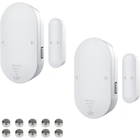 2pcs Alarme de Porte et Fenêtre 130dB Capteur sans Fil Magnétique 5 Modes d'alarme pour Sécurité MaisonEnfants - Anti-Intrusion Anti-Vol Contre Cambriolage Détecteurs Sirène avec Piles