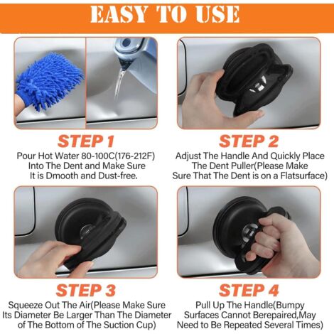 Kit Débosselage Voiture 3 Ventouses – Extracteur Bosses Sans Peinture 110 Kg Aspiration