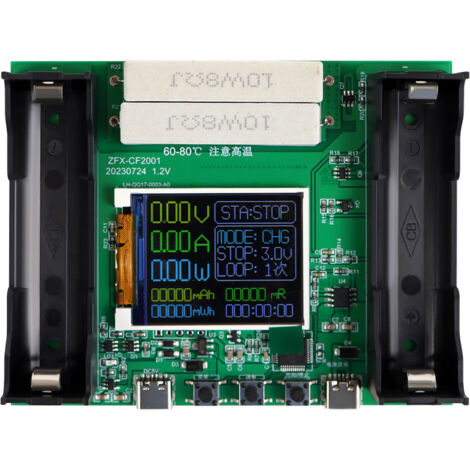 18650 Module de testeur de capacité de batterie d'affichage LCD Testeur de port Type-C (1/3)