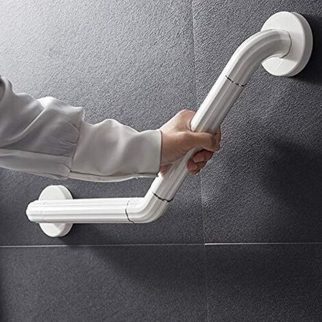 Barre D'appui Salle de Bain, ABS Barre D'appui Blanc pour Handicapé Etanche Poignée Baignoire de Sécurité Antidérapant Barre de Maintien Douche (1/5)