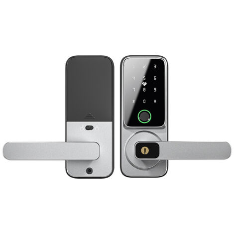 Serrure connectée à empreinte digitale – Déverrouillage rapide par empreinte, code, carte RFID – Résistante aux intempéries – Installation facile (1/5)
