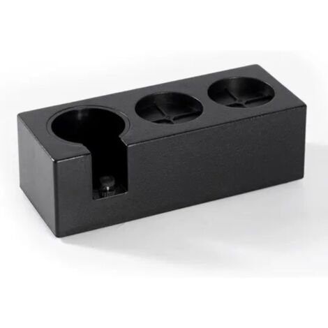Support de Tapis de Bourrage de Café Support de Porte-Filtre 51mm 54mm 58mm Station de Bourrage D'espresso 3 Trous pour Cuisine Bar Restaurant Café,Black,58mm (1/5)