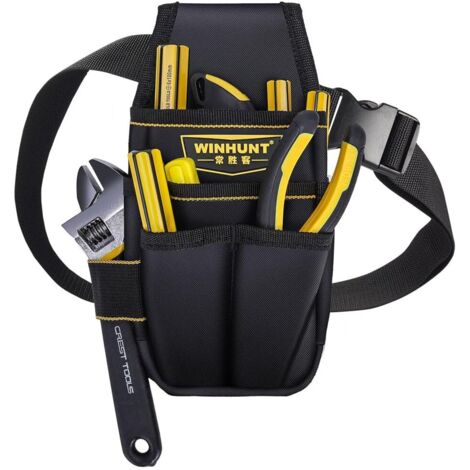 porte - outils, porte - outils avec anneau marteau, sangle en nylon résistant à la déchirure, 15 poches, 12.5x6x23.5cm, porte - outils, pour artisan électricien, jardinier, fleuriste (1/5)