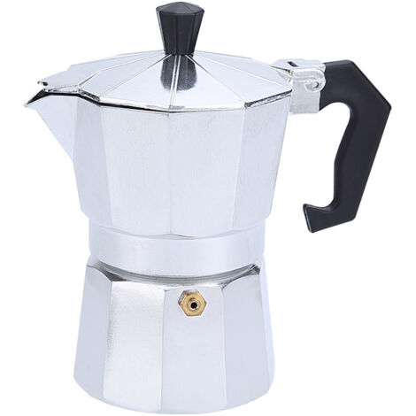 Cafetière Italienne (150 ml) I 3 Tasses I Machine a Cafe Italienne GRANDE I Cafetière en Aluminium pour Préparation d'Espresso Italien I Convient à tous les Types de Cuisinières, Induction