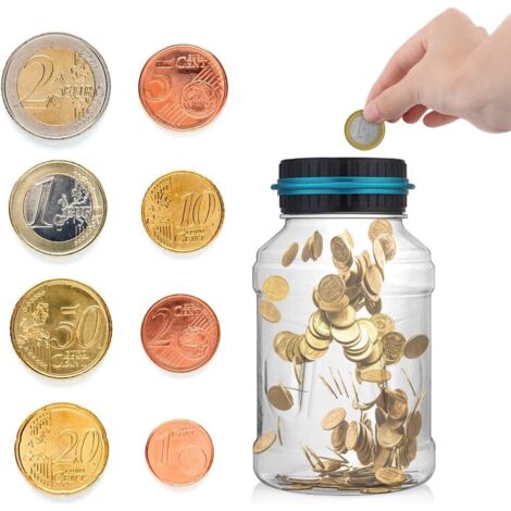 OurLeeme 1.5L Tirelire Numérique Comptage Box Grande Capacité Pour
