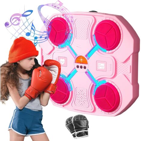 Machine de Boxe Musicale, Machine De Boxe Musicale Enfant, 2024 Nouvelle Machine de Boxe Murale Intelligente avec Gants, Smart Bluetooth Music Boxeur électronique, pour Le Gym et la Maison