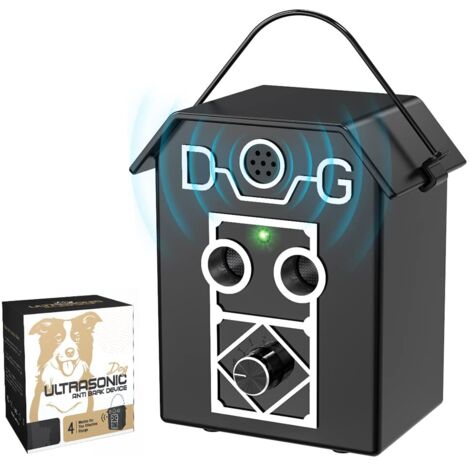 Anti Aboiement Chien, 3 Modes Ultrasons Anti aboiement, 50FT Automatique Boitier Ultrason Chien, Dispositif Anti-aboiement Chien Puissant Étanche pour Petits Moyens Grands Chiens Intérieur Extérieur