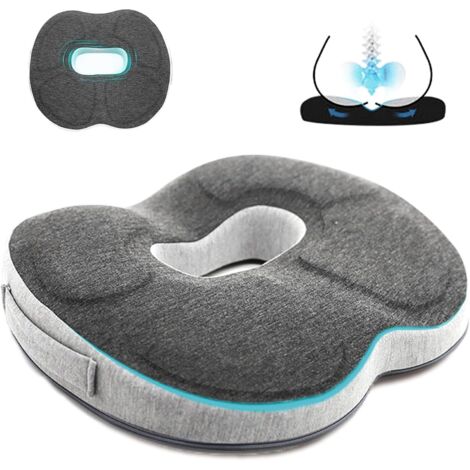 Coussin de Chaise Anti-escarres - Coussin orthopédique en Forme de Donut pour soulager efficacement Les hémorroïdes, la Prostate, la sciatique et Les maux de Dos, idéal pour Le Bureau, (1/5)