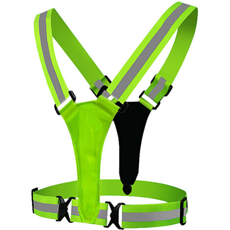 Gilet Running LED Simket – Rechargeable USB, 3 Modes, Angle 360°, Visibilité 1000 Pieds, Taille Ajustable 33-65 Pouces