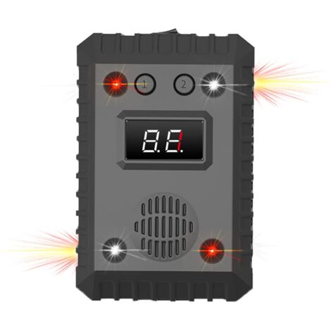 2 en 1 Répulsif Ultrasons Rats Voiture & Intérieur 1 pièces, Triple Effet Anti Martre avec lumières et Alarme, Professionnel Répulsif Animaux Protection véhicule défense Contre rongeurs