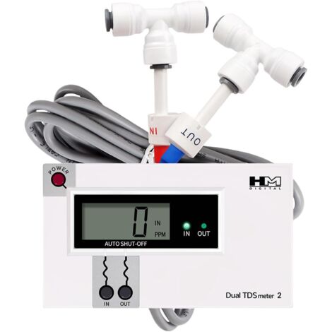 Instrument d'évaluation de conductivité adapté pour l'eau dans les aquariums et les systèmes d'eau du robinet (1/4)