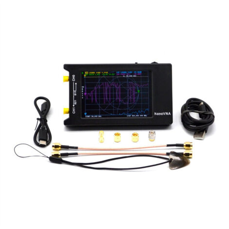 Analyseur de Réseau Vectoriel NanoVNA-H4, Analyseur d'antenne V4,3/4,2 10KHz-1,5GHz HF VHF UHF avec Écran Tactile pour Paramètres S et Rapport d'onde Stationnaire de Tension