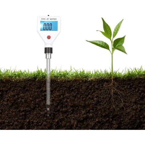 Testeur De Sol Numérique Portable, Compteur EC De Sol Avec Écran Rétro-éclairé, Testeur De Salinité Du Sol Pour Serre, Jardin, Ferme, Verger (1/5)