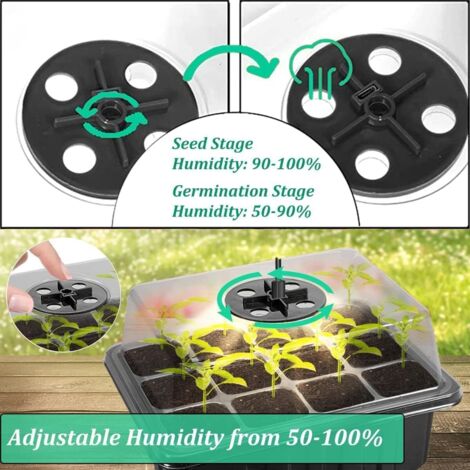 Kit De Démarrage De Semences Lot de 3 Plateaux de Plantation pour Plantes - Bac de semis épais Kit De Démarrage De Semences Lot de 3 Plateaux de Plantation pour Plantes - Bac de semis épais