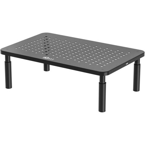 Suport de moniteur d'ordinateur pour bureau, ascenseur d'ordinateur portable réglable, support de moniteur de bureau sous stockage pour bureau, maison, fournitures scolaires (STT003), 1 paquet, noir (1/5)