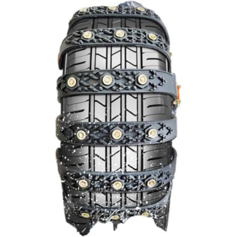 Chaîne à neige pour pneus de voiture – Antidérapant universel – 10 pièces – Résistance à l'abrasion – Compatible pneus 12'-20' - 10PCS