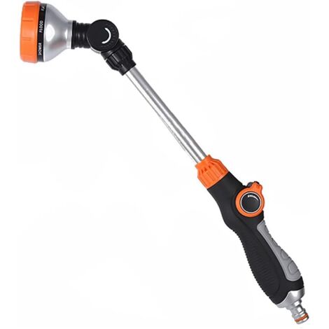 Spray Gun Long Handle Pistolet d'Arrosage Jardin, Pistolet Tuyau d'Arrosage étendue, 8 Modes Réglables, pour Arrosage Pelouse, Lavage de Voiture et Douches des Animaux (1/5)