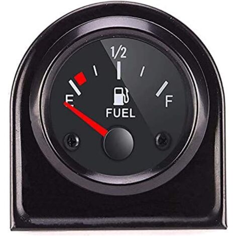 Fuel Level Gauge, 2" 52mm E-1/2-F Universal Fuel Tank Indicator with LED Backlight for Car RV Yacht Boat Motorcycle