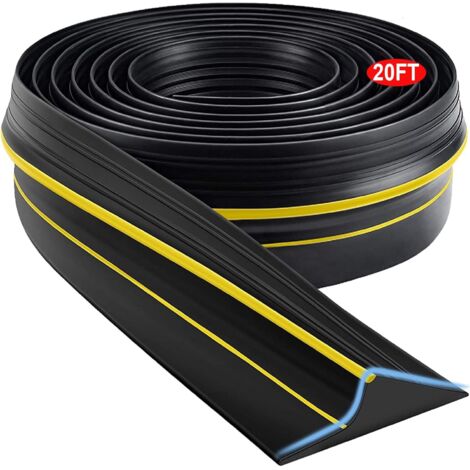 Joint d'étanchéité universel en caoutchouc pour porte de garage, bande de remplacement coupe-froid pour bas de porte, étanche, 6 m de long (1/5)