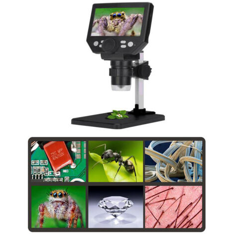 Koolertron Microscope Numérique 5,5 Pouces HD 8MP 1-1000X - Écran LCD USB Avec LED Et Batterie