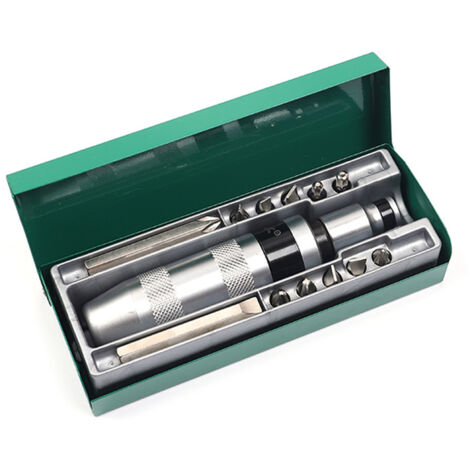 13 Pièces Kit Tournevis a Frapper, 1/2" Manuel Impact Driver Avec 12 Pièces Mèches(Plat, Cruciforme, Hexagonale), pour Tourner Les Fixations Coincées, Attaches Rouillées (13) (1/5)