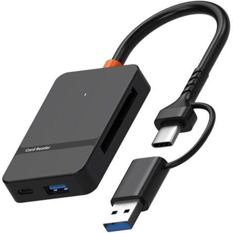 Lecteur de carte USB C USB 3.0 - Adaptateur USB vers MS USB 3.0 - Visionneuse d'appareil photo pour téléphone/ordinateur portable/PC