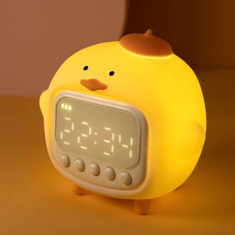 Réveil lumineux canard, lumière de réveil amusante pour les enfants, réveil, décoration de chambre d'enfant, réveil d'entraînement au sommeil, cadeau d'anniversaire.