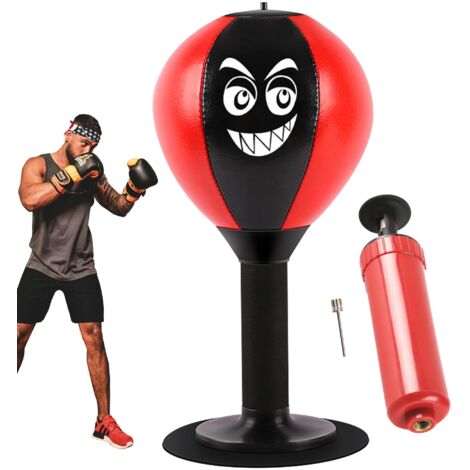 MuscleForge® Punching Ball de Escritorio con Ventosa, Saco de Boxeo