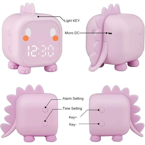 Réveil Chat Numérique Martin Kench - Avec LED, Veilleuse Et Fonction Snooze, Cadeau Enfant Mignon