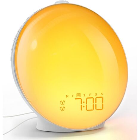 Réveil Lumineux INOVALLEY Avec Sons Nature Et Snooze