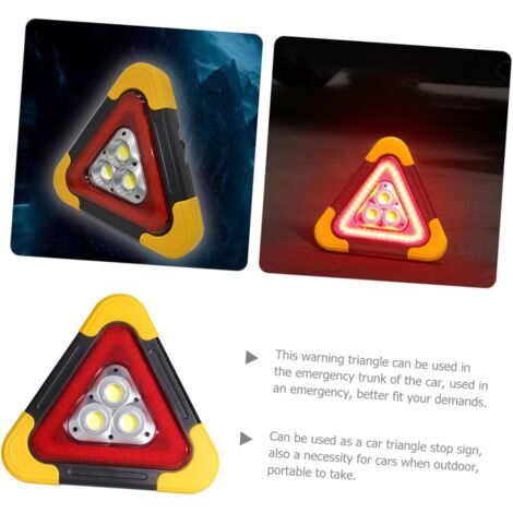 Triangle D'Urgence LED Multifonction 30W – Voyant Rouge Clignotant Haute Visibilité, Lampe De Travail Rechargeable Pour Voiture