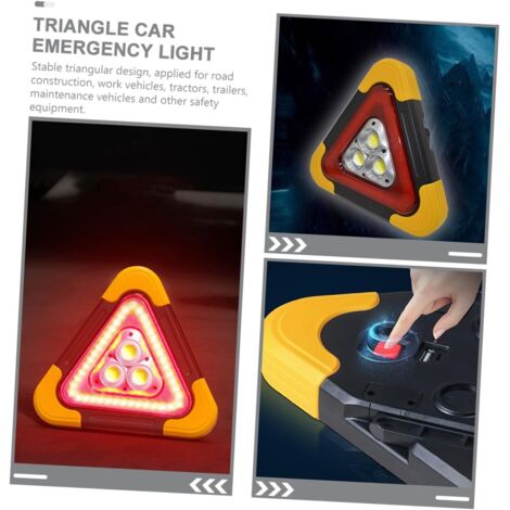 Triangle D'Arrêt D'Urgence Multifonction 30W Avec Voyant LED Rouge - Sécurité Routière Essentielle