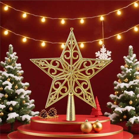 Étoile De Sapin Dorée - Haut De Sapin De Noël (neuve)