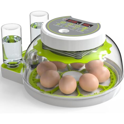 Couveuse Oeuf Automatique, 8 Oeufs Couveuse Automatique, Retournement Automatique, Contrôle de la température, Affichage de l'humidité, Incubateur Oeuf Automatique
