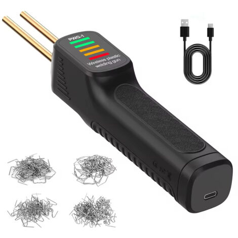 Soudeuse portative pour plastique, torche de soudage sans fil, soudeuse portative rechargeable avec 200 agrafes (1/5)