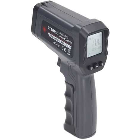Thermomètre infrarouge numérique, pistolet de mesure de la température, -50 à 1 600 °C, thermomètre portatif 12:1/50:1, rapport de distance mesuré, écran LCD, thermomètre thermique, appareil de mesure (1/5)